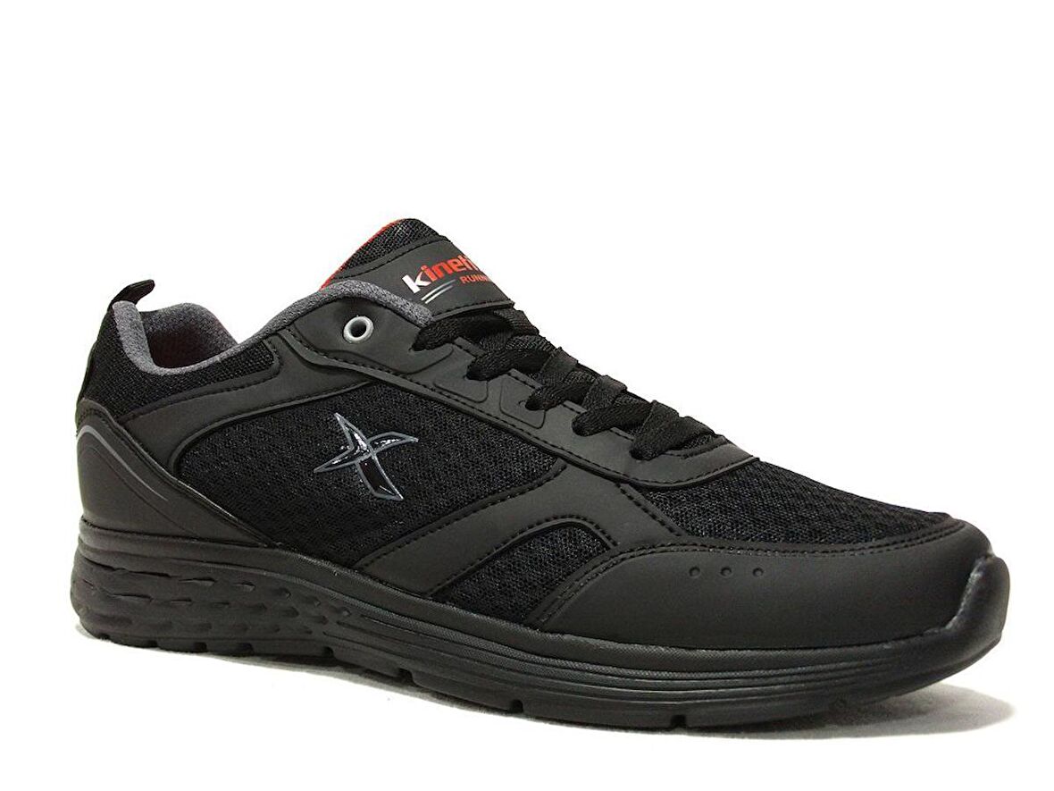 Kinetix Siyah Kırmızı Bağcıklı Running Sneakers Spor Ayakkabı
