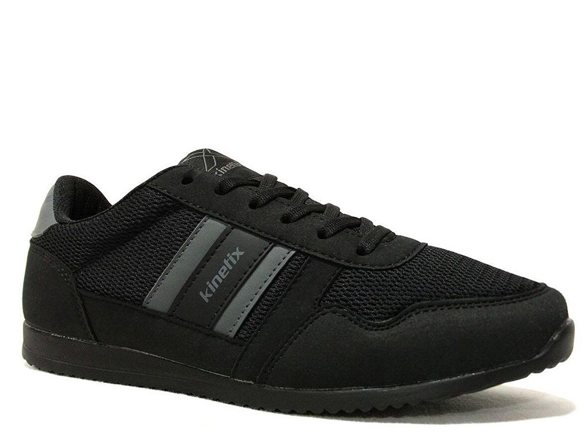 Kinetix Siyah Gri Bağcıklı Sneakers Spor Ayakkabı 