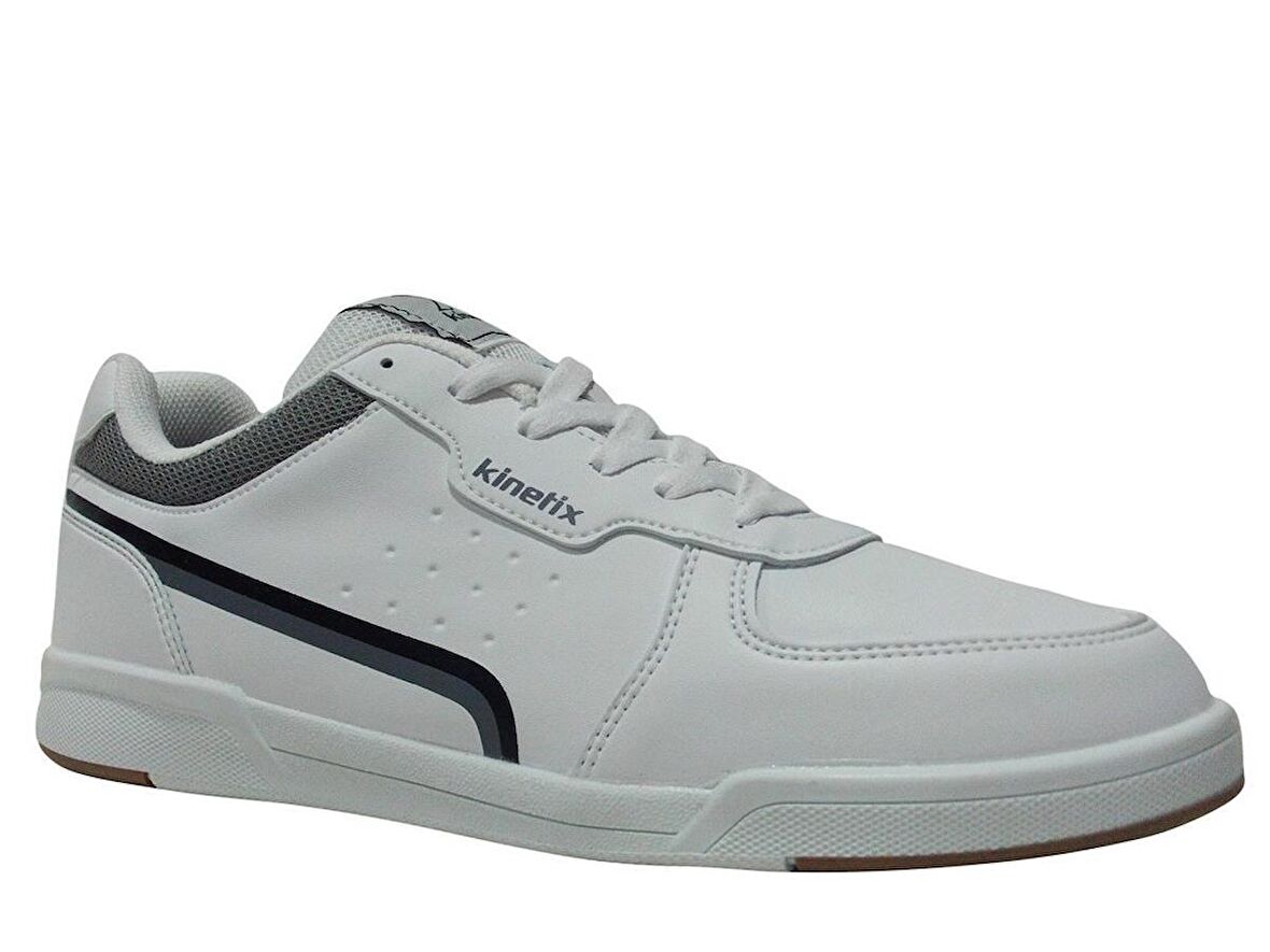 Kinetix Beyaz Gri Siyah Bağcıklı Sneakers Spor Ayakkabı