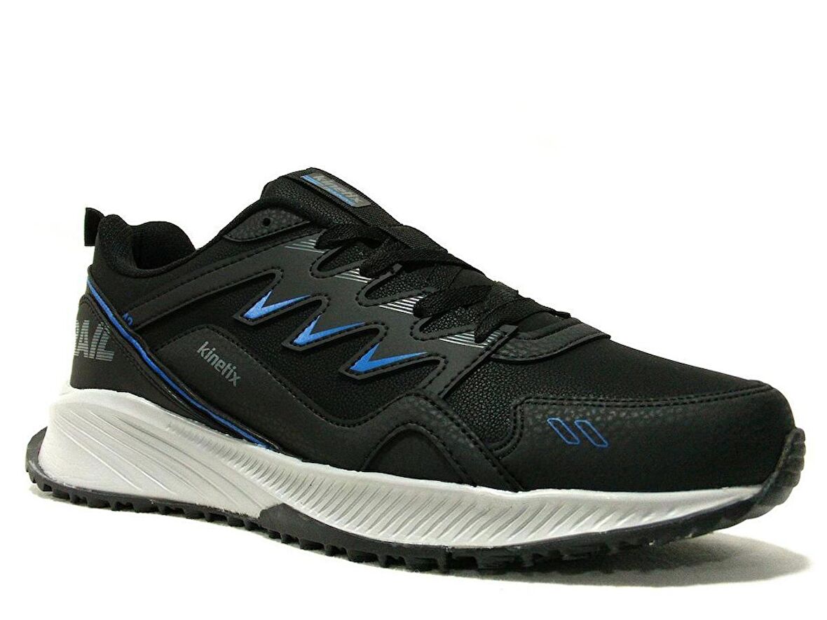 Kinetix Siyah Saks Mavi Gri Bağcıklı Sneakers Spor Ayakkabı
