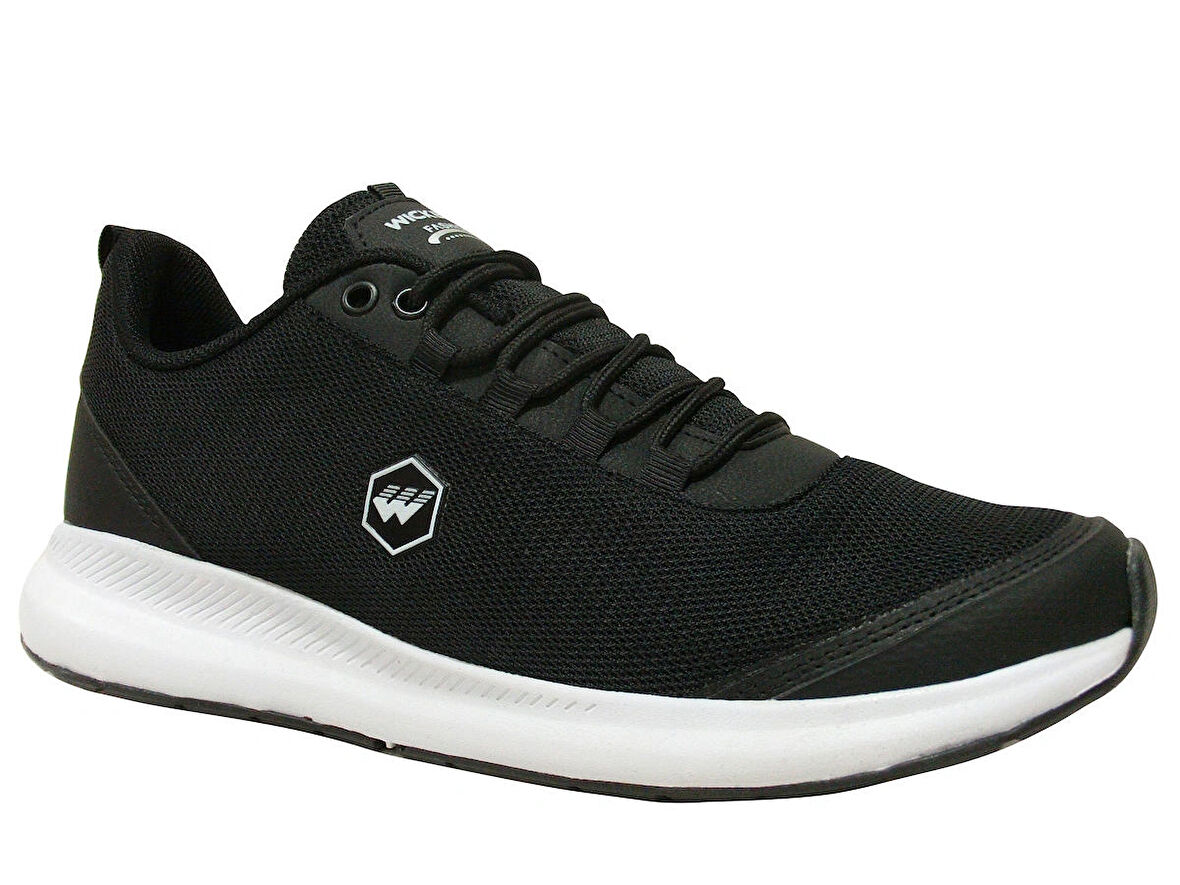 Wickers Siyah Beyaz Bağcıklı Sneakers Spor Ayakkabı