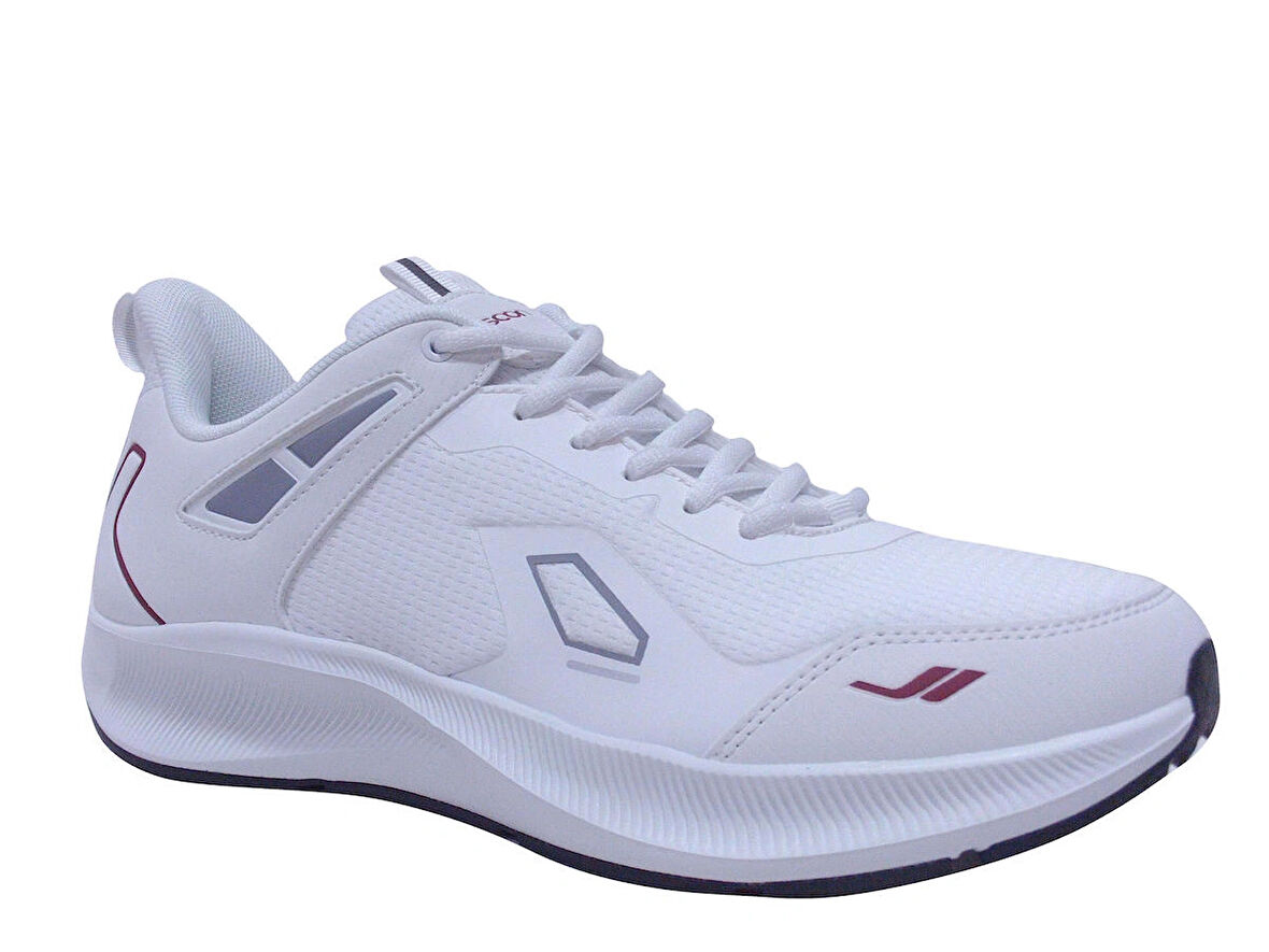 Lescon Beyaz Kırmızı Gri Sneakers Bağcıklı Spor Ayakkabı