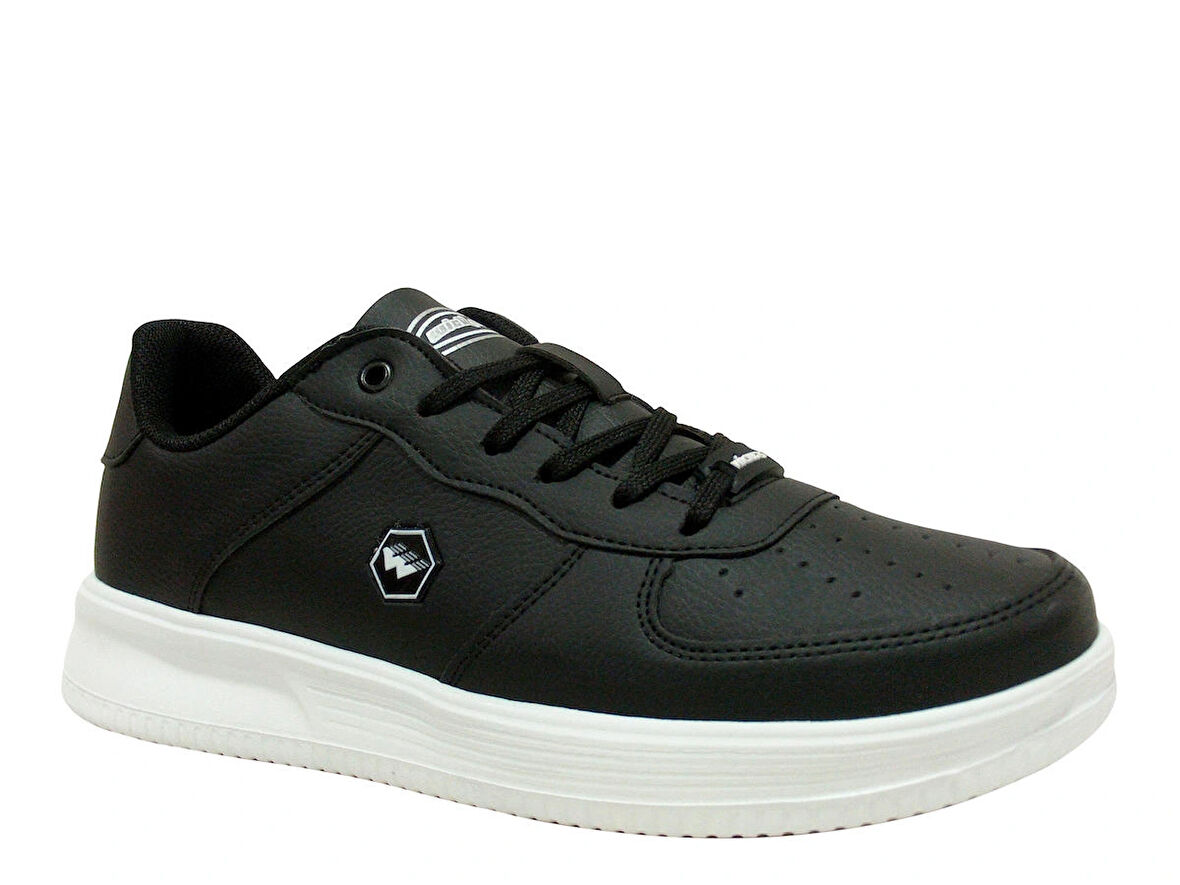 Wickers Siyah Beyaz Bağcıklı Sneakers Spor Ayakkabı