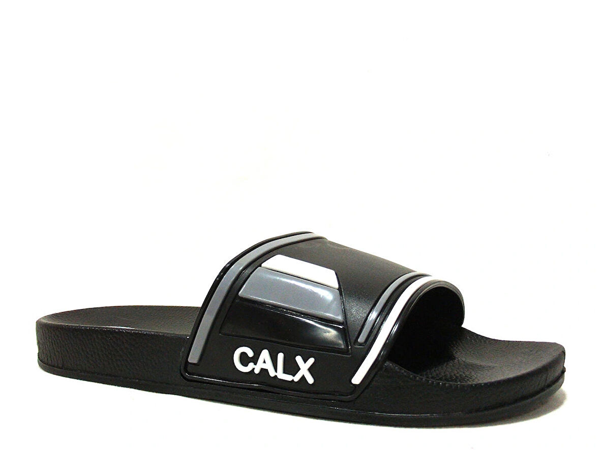 Calx Siyah Beyaz Gri Kaydırmaz Anatomik Comfort Terlik