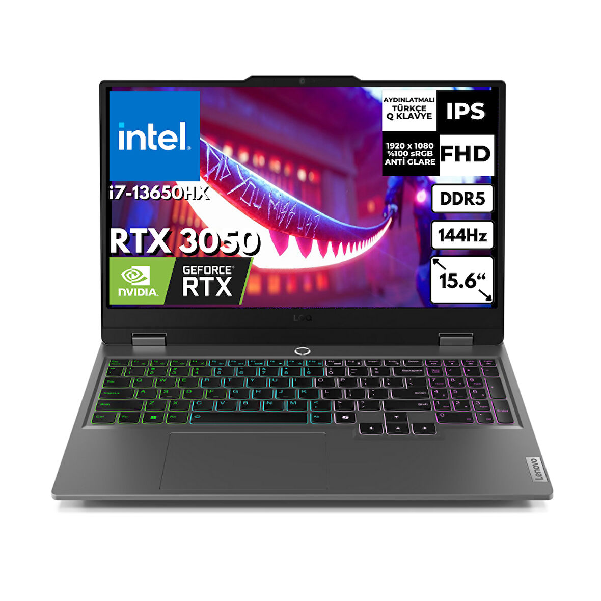 Lenovo LOQ 15IRX9 i7-13650HX 32 GB 2 TBSSD 6GB RTX3050 15.6" Free 83DV010ATRAR11