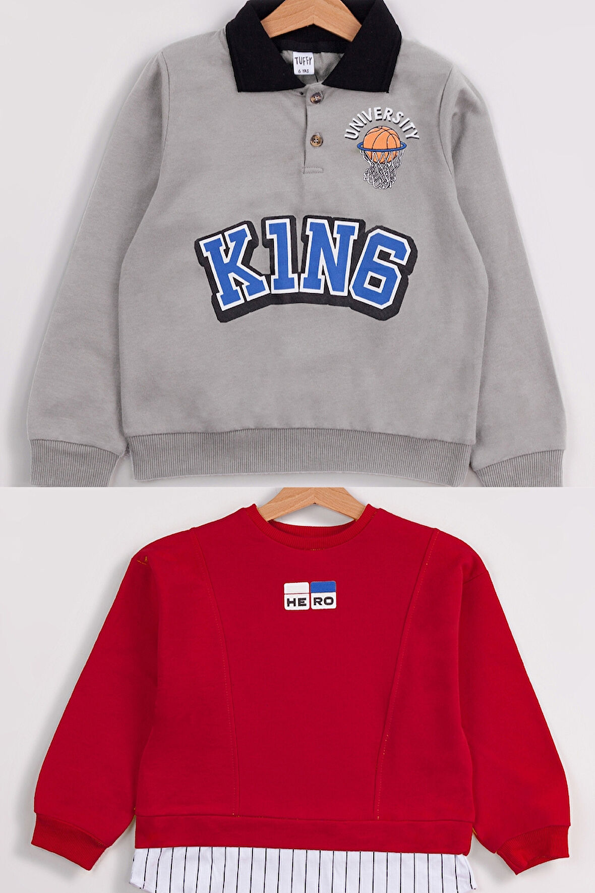 Erkek Çocuk 2'li Paket Basic Sweatshirt