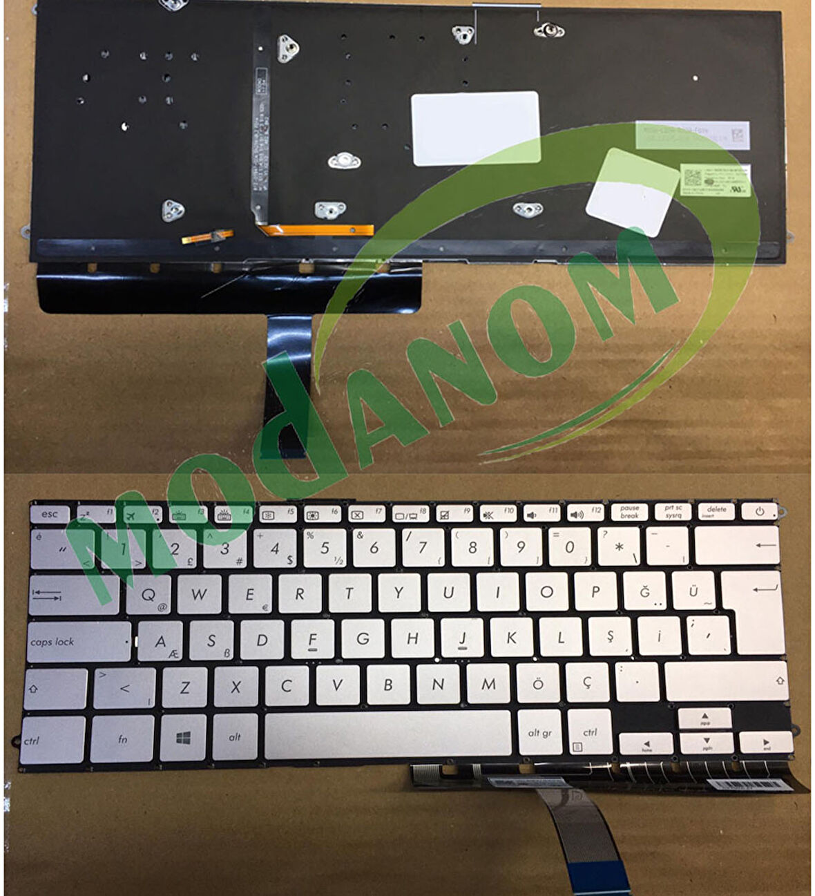 Asus UX490U Klavye Işıklı Silver