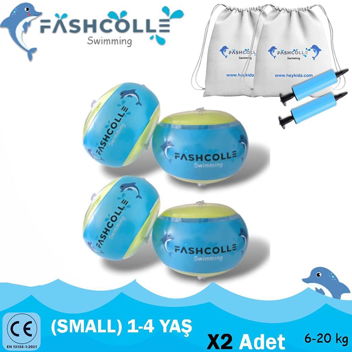 Fashcolle Small Beden Şişme Deniz Kolluğu 1-4 Yaş x 2 Adet