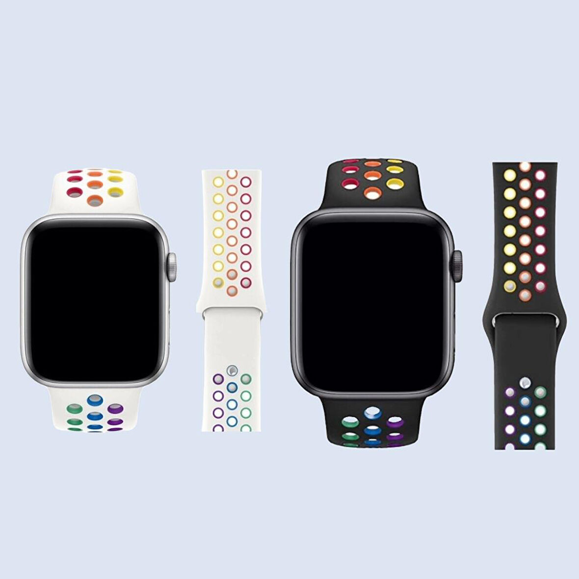 Apple Watch 42/44/45/49mm Delikli Kordon 2'li Set