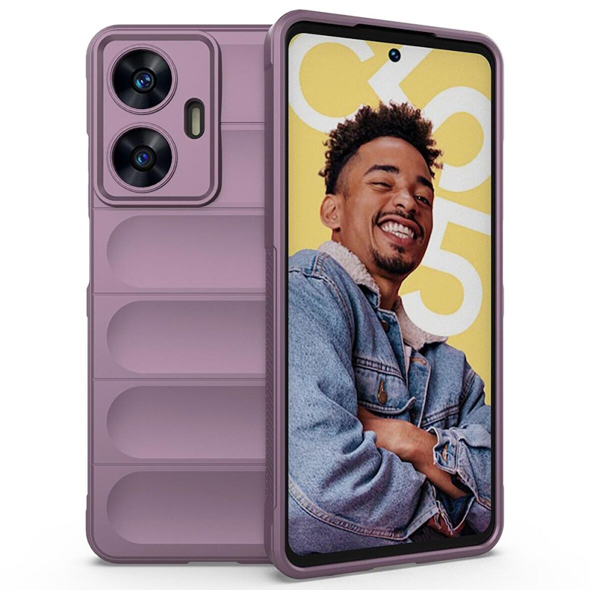 Gpack Realme C55 Kılıf Optimum Mat Kamera Korumalı Silikon