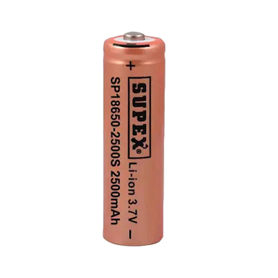 SUPEX 18650-2500S 3.7 VOLT 2500 MAH BAŞLI LI-ION PİL