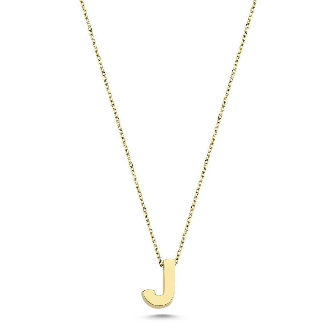 Altın Mini J Harfi Kolye
