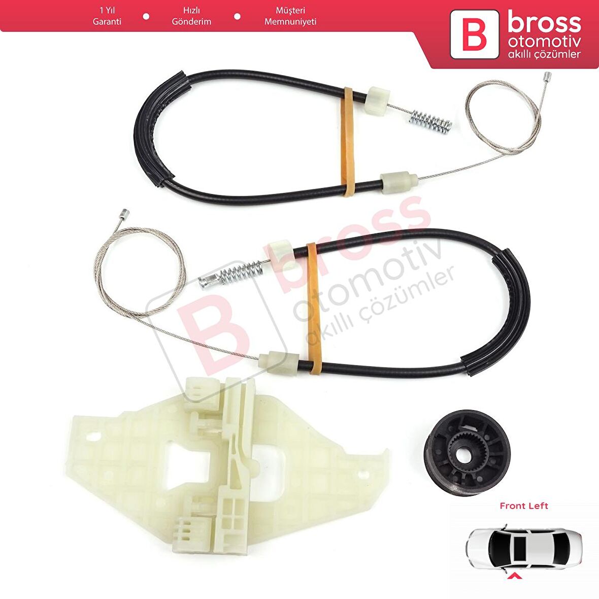 Citroen C Elysee Peugeot 301 için Ön Sol Cam Kriko Set 9674412480