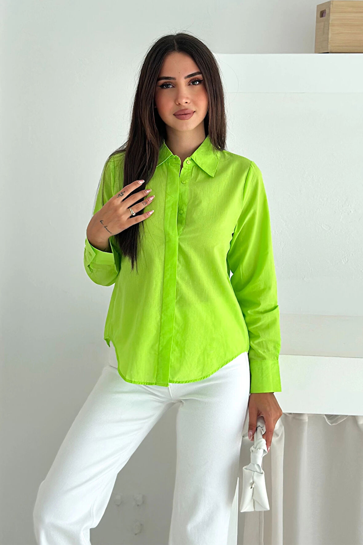 Balon Kol Gömlek Yeşil