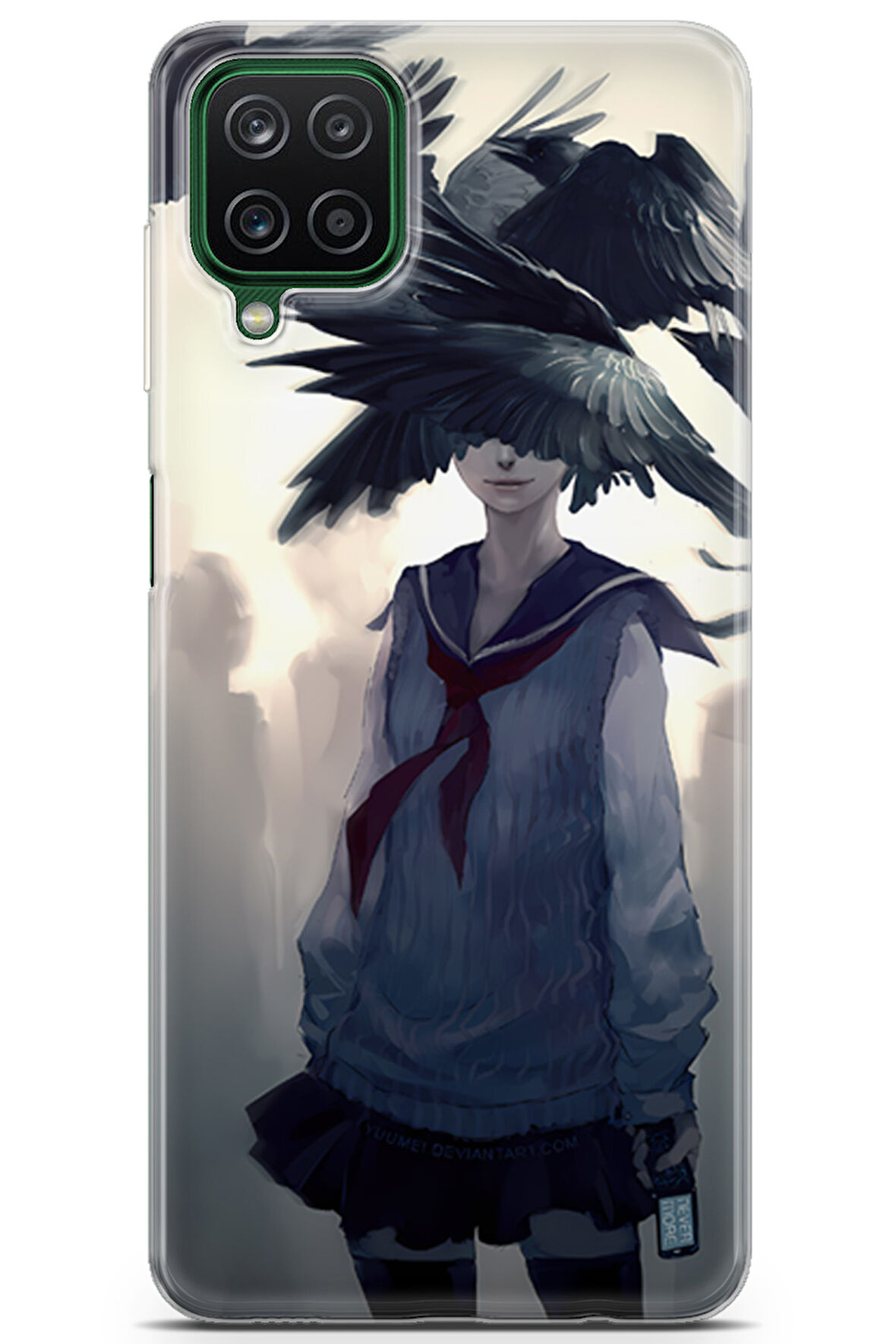 Samsung Galaxy A12 uyumlu Girls 4 HQ Baskı Kara Kunduz