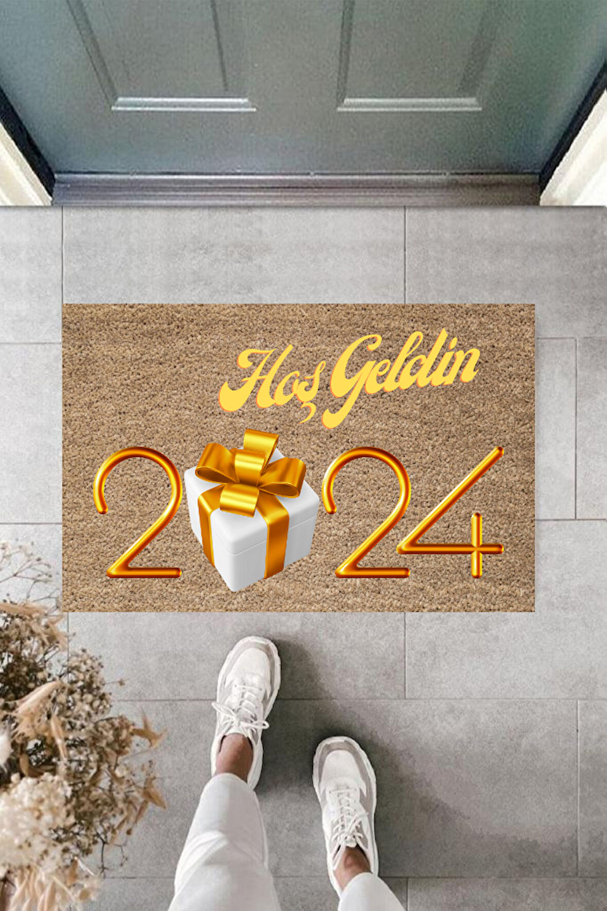 Kapı Önü Paspası Yeni Yıl Konsepti Dijital Baskı PY-175111201