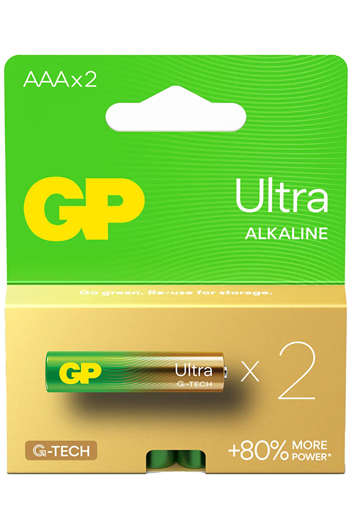 Batteries G-TECH Ultra Alkalin İnce LR03 - AAA Boy 1.5V Pil 2'li Kart