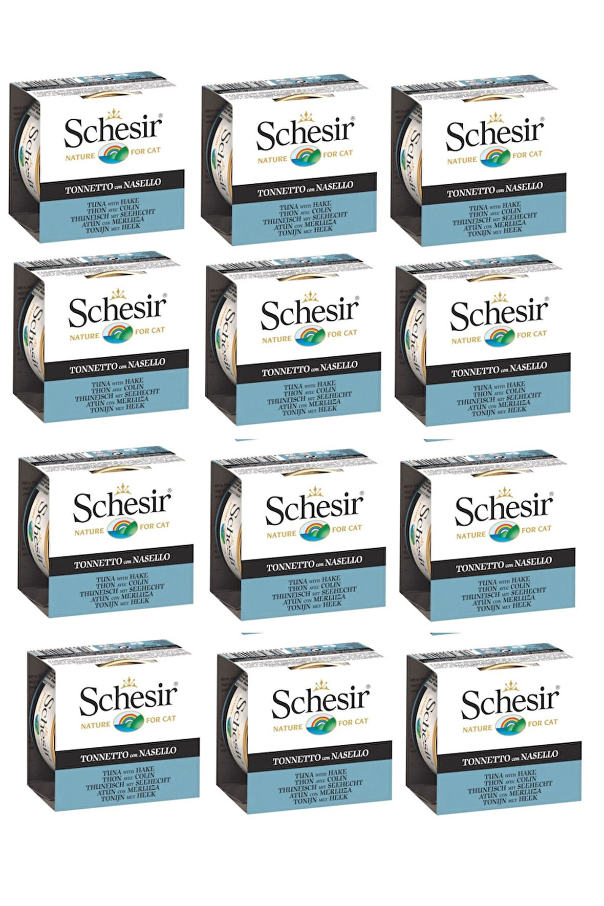 Schesir Ton ve Barlam Balıklı Kedi Konservesi 85 Gr. X 12 Adet