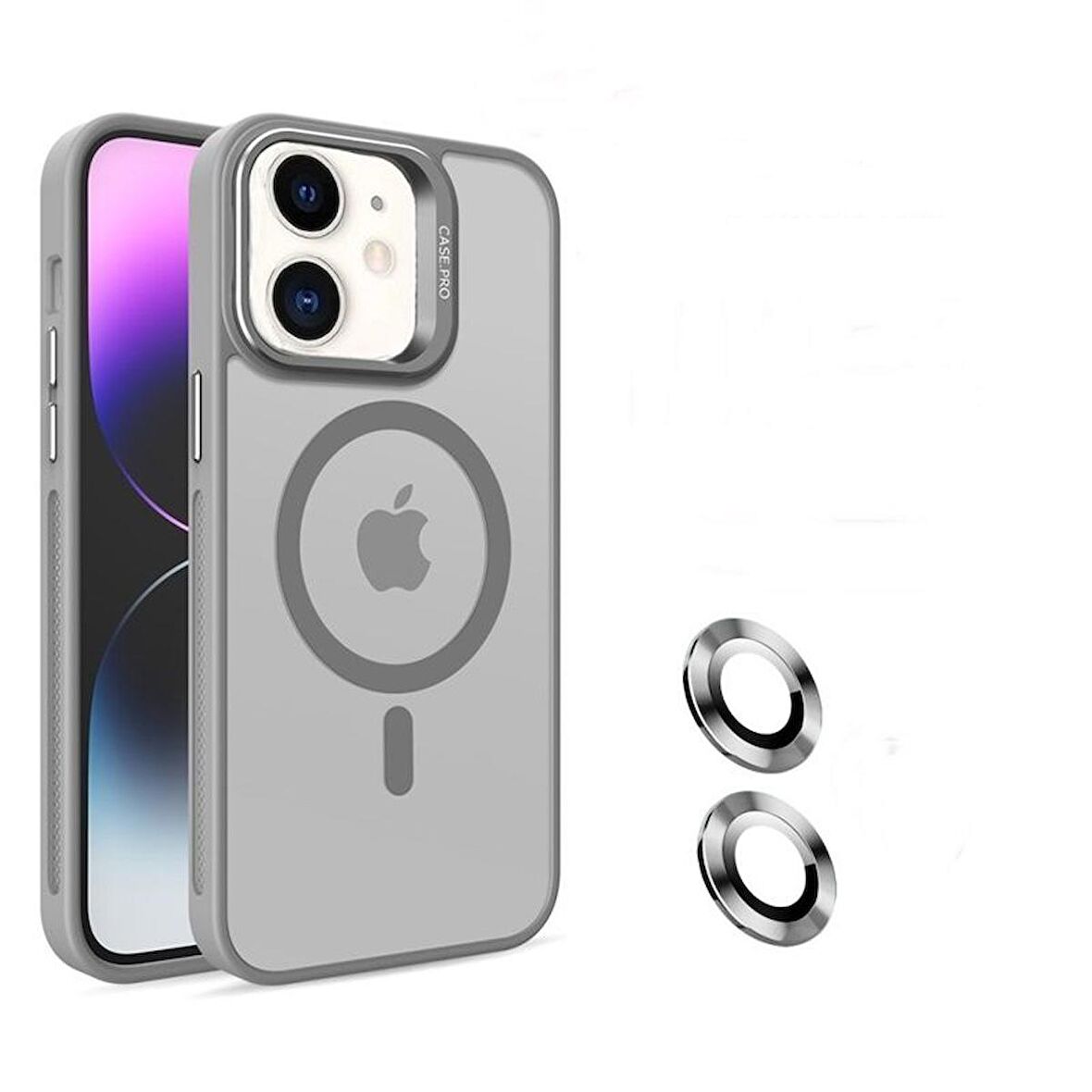 Gpack Apple iPhone 11 Kılıf Magsafeli Standlı Sert Mika  Lens Koruyucu