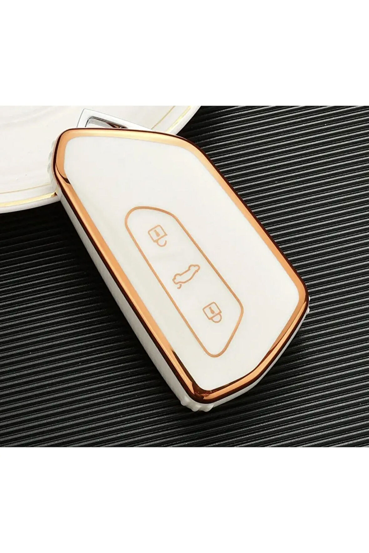 Golf 8 Leon Formentor Octavia Cupra Anahtar Kılıfı Gold Beyaz Renk