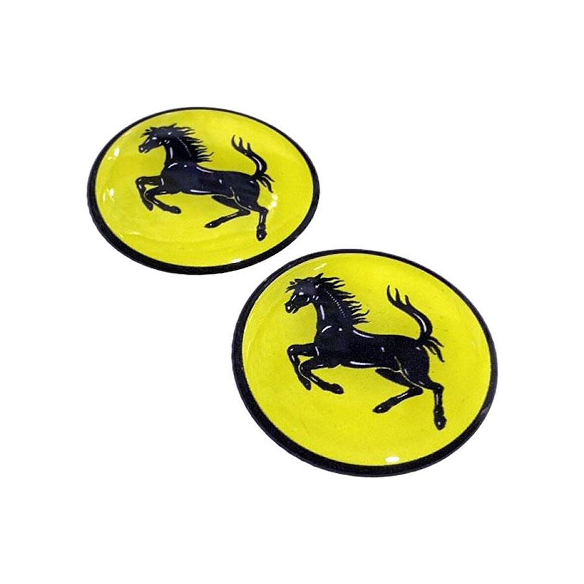 Ferrari Logo Damla Etiket Sticker 5x5cm 2 Adet