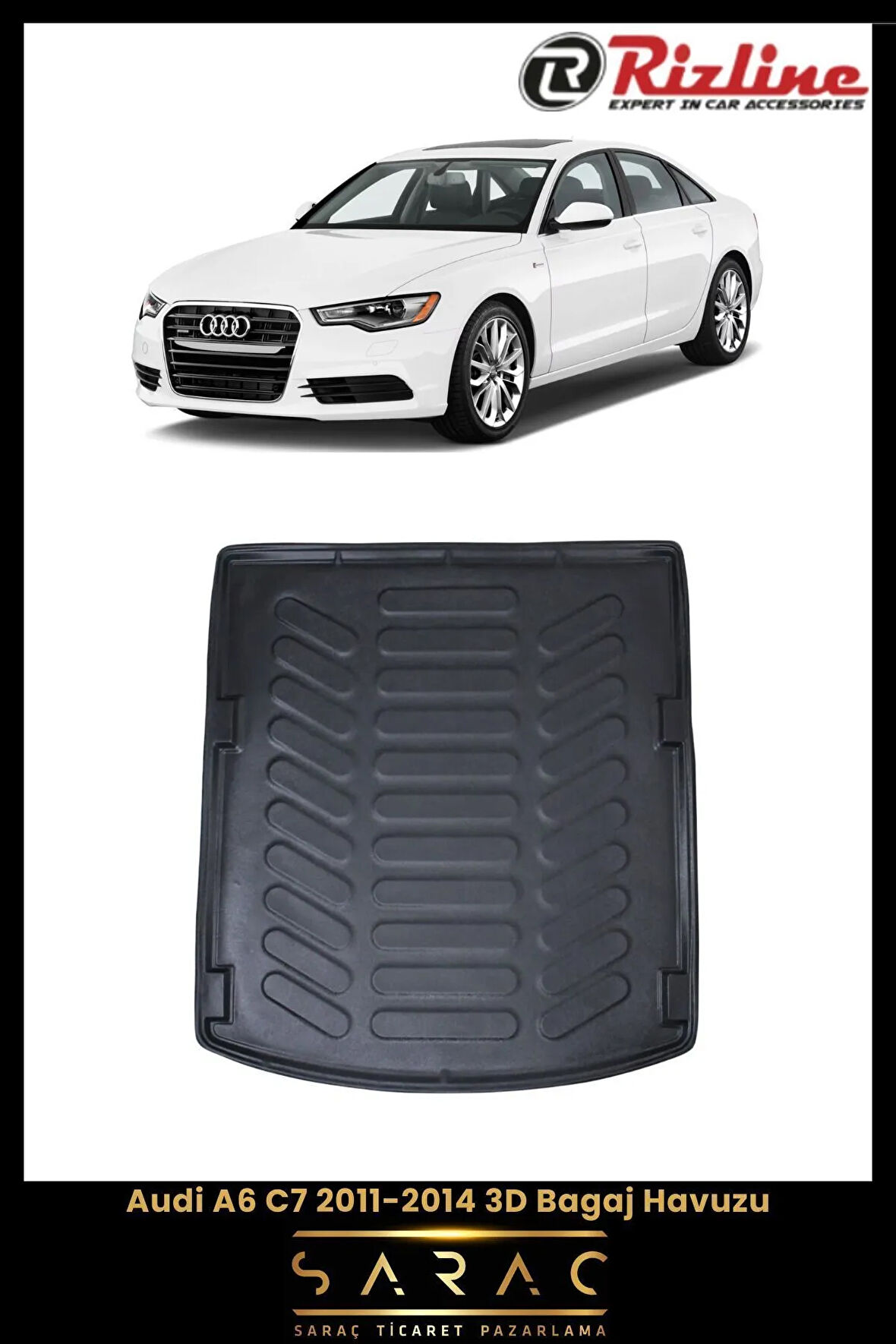 Rizline Audi A6 Sedan 2014 Model 3D Bagaj Havuzu