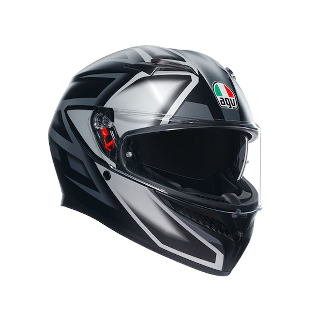 Agv K3 Compound Matt Black Grey Kapalı Kask
