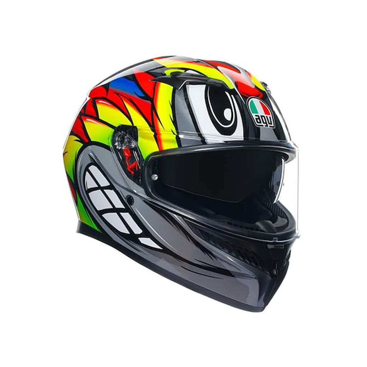 Agv K3 Birdy 2.0 Grey Yellow Red Kapalı Kask