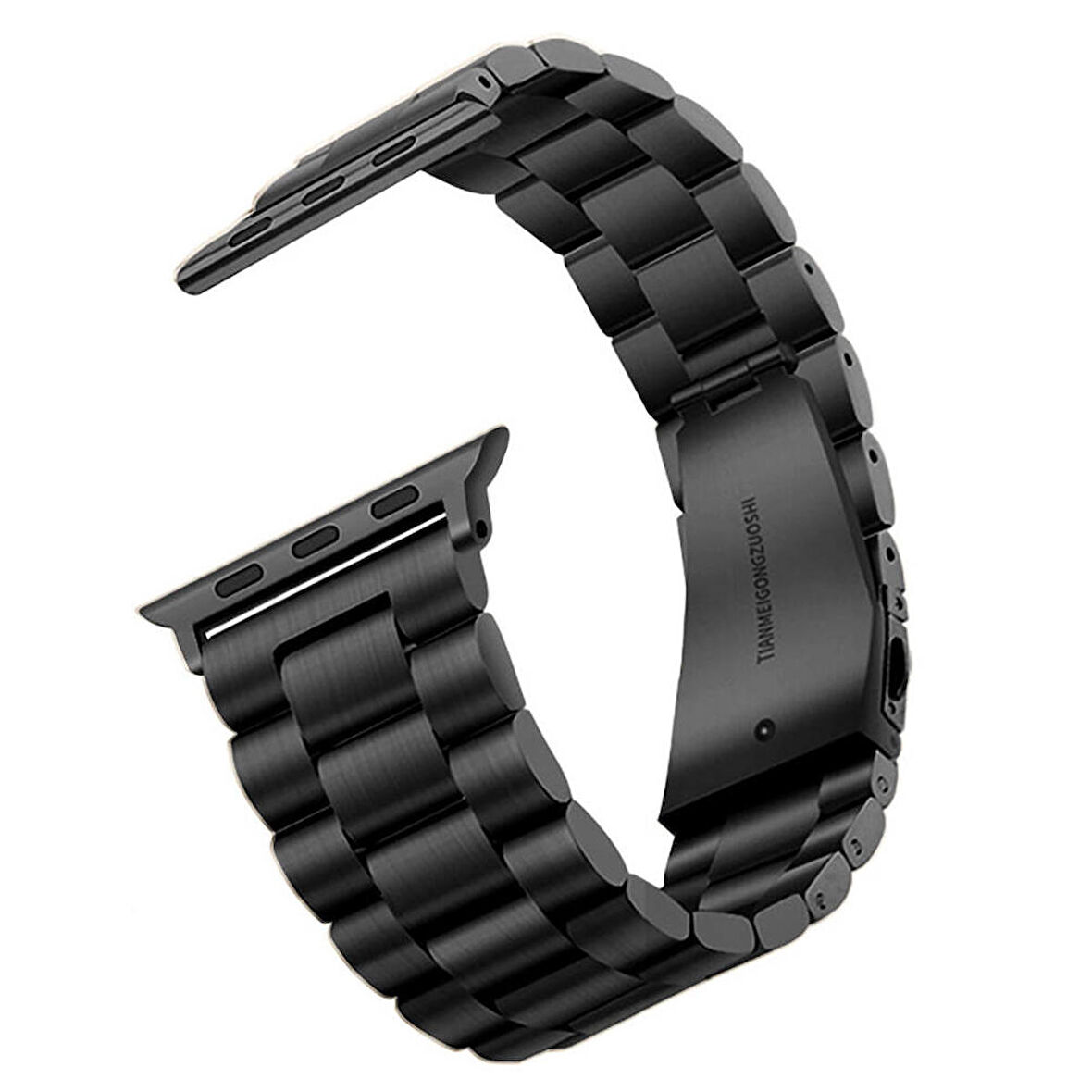 Gpack Apple Watch 9 45mm Kordon Metal Yandan Çıtçıtlı Sıralı Tasarım BAND04
