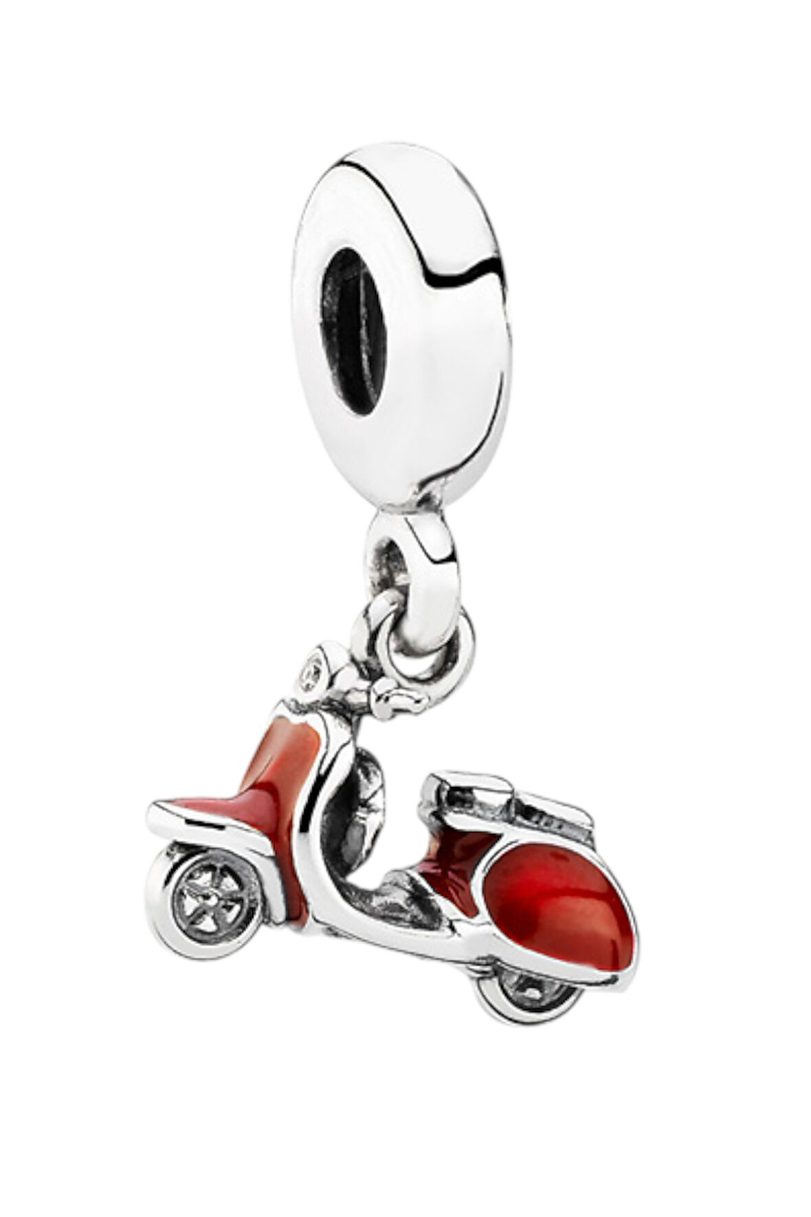 Kırmızı Scooter Charm | 925 Ayar Gümüş