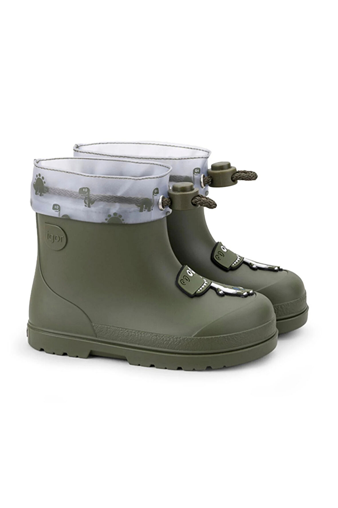 Igor Mendi Dino Borreguito Çocuk İçi Kürklü Yağmur Çizmesi - Haki CC336-042