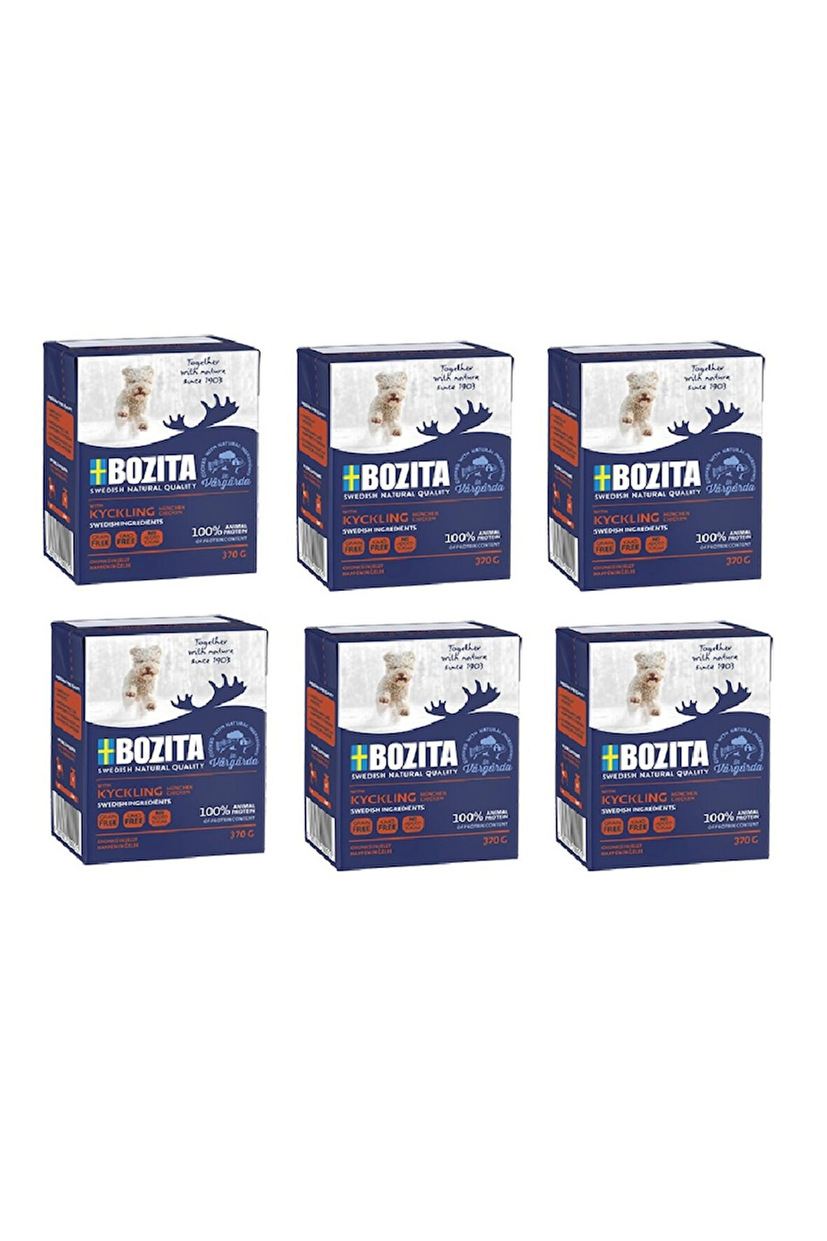 Bozita Tavuklu Tahılsız Köpek Yaş Maması 370 Gr. X 6 Adet