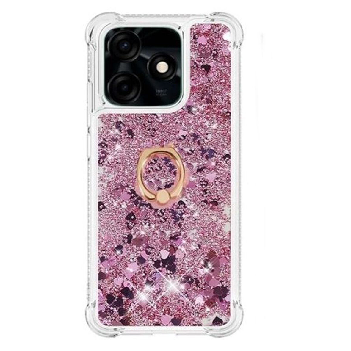 Gpack Tecno Spark 10C Kılıf Milce Sulu Yüzüklü Silikon Arka Kapak