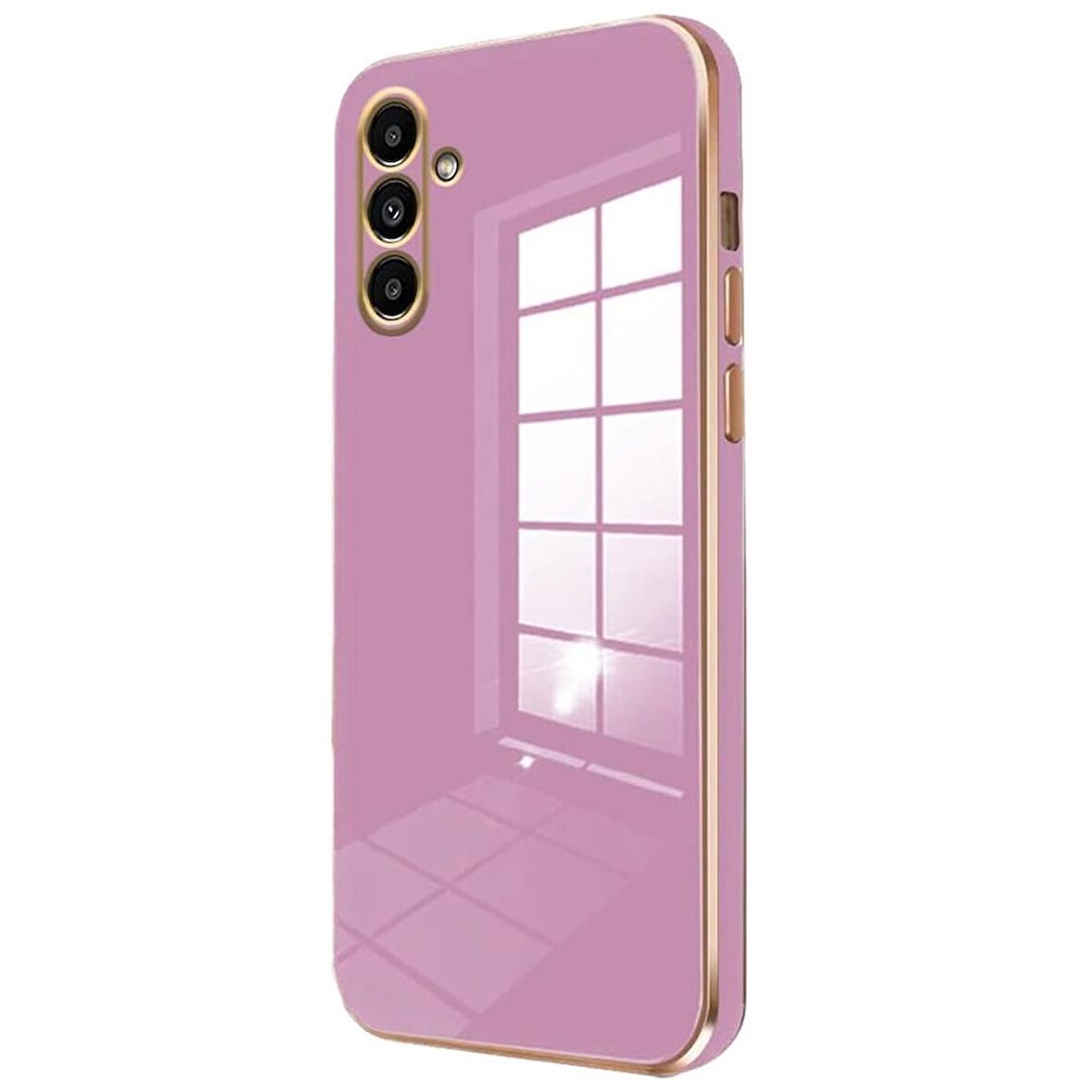 Gpack Samsung Galaxy A15 Kılıf Bark Parlak Silikon Renkli Kamera Korumalı