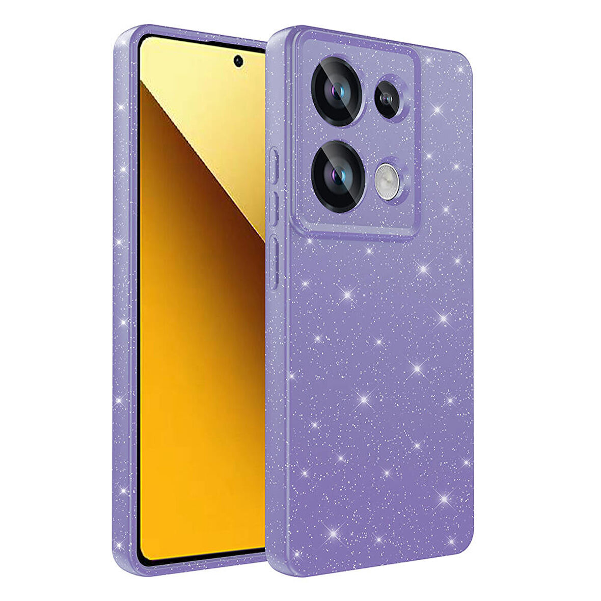 Gpack Xiaomi Redmi Note 13 Pro 4G Kılıf Koton Simli Silikon Arka Kapak Kamera Korumalı