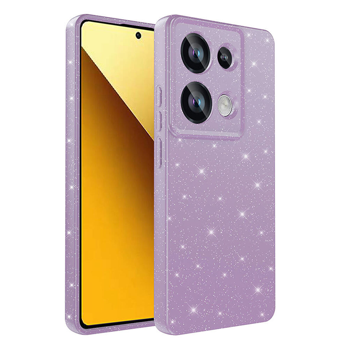Gpack Xiaomi Redmi Note 13 Pro 4G Kılıf Koton Simli Silikon Arka Kapak Kamera Korumalı