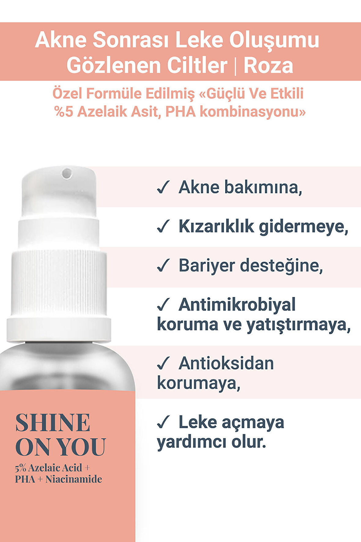 SHINE ON YOU - Azelaik Asit Hassas Ciltler İçin Akne ve Leke Karşıtı Bariyer Koruyucu Krem 30ml