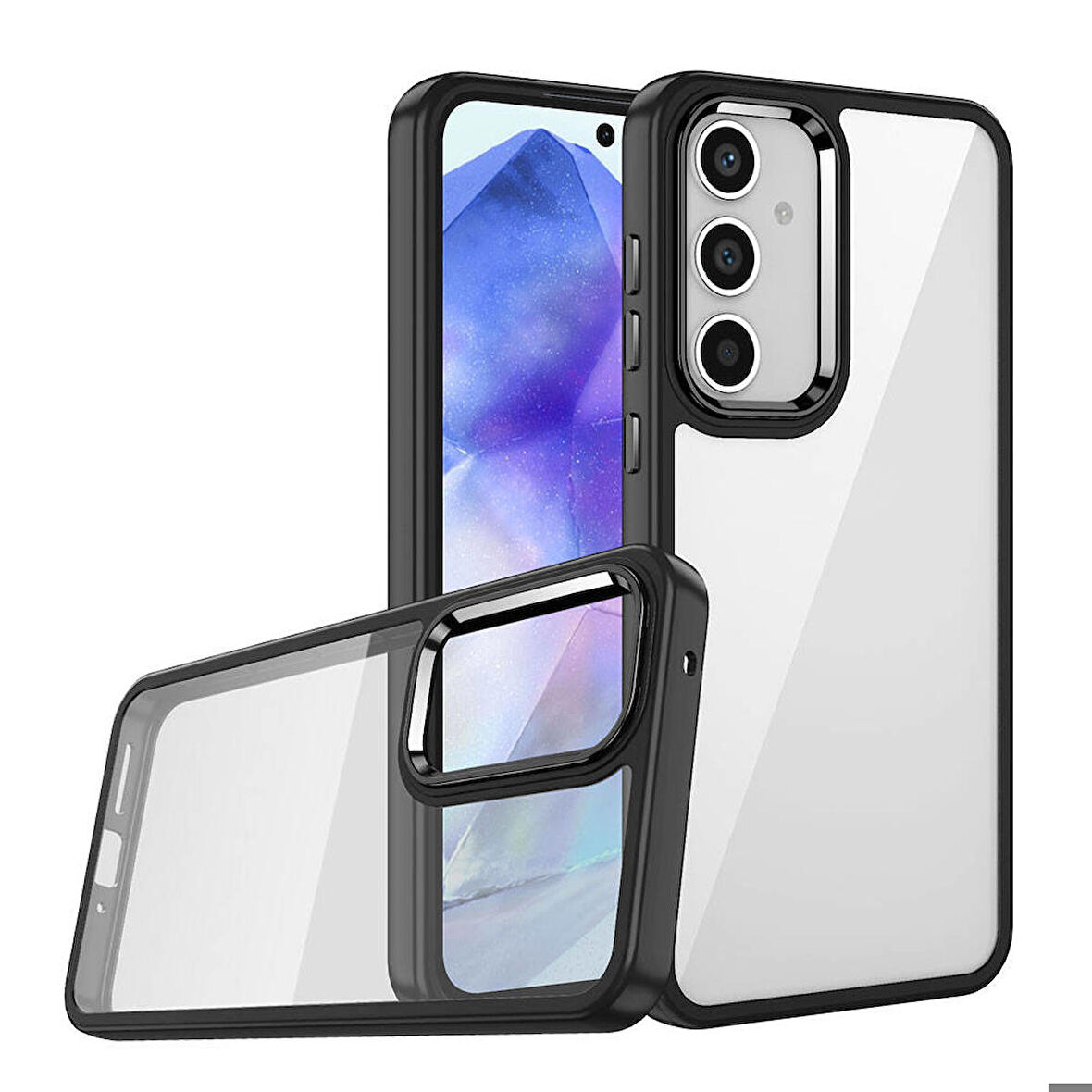 Gpack Samsung Galaxy A35 Kılıf Flora Sert Silikon Arkası Cam Şeffaf