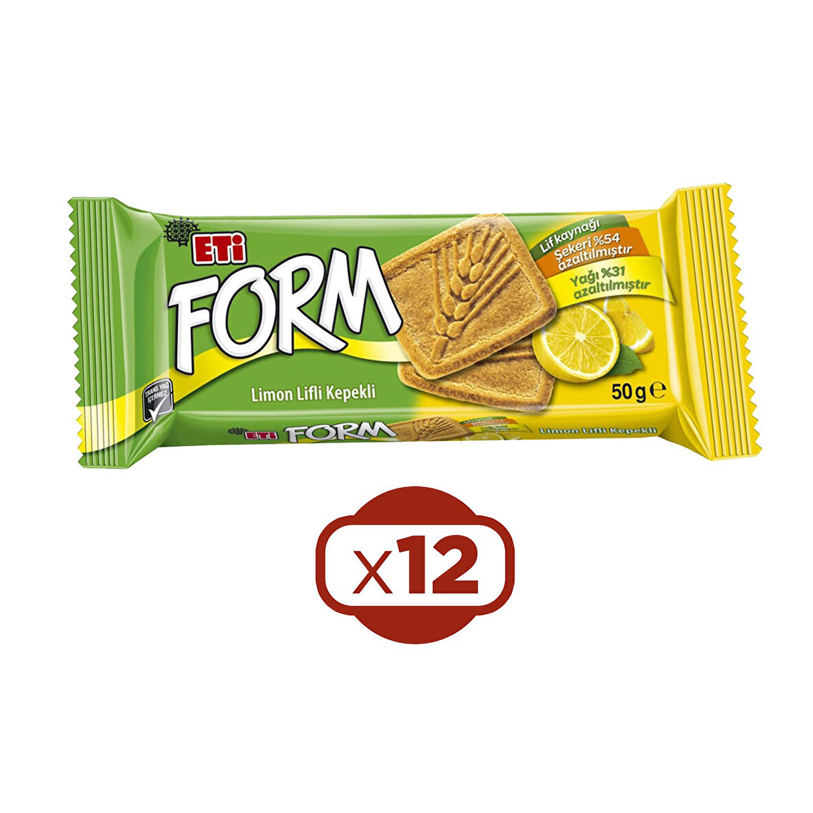 Eti Form Limon Lifli 50 gr x 12 Adet