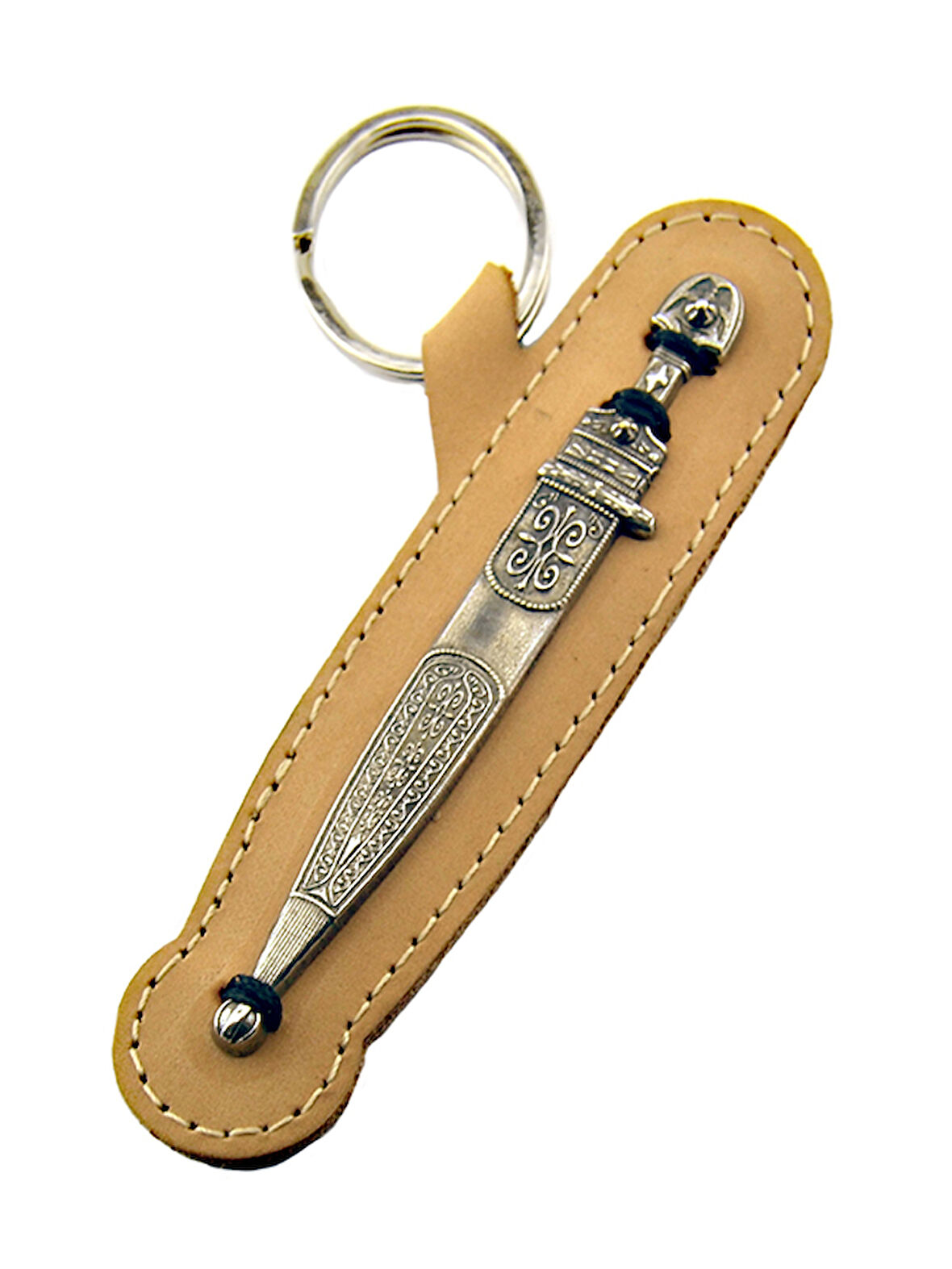 Çerkes Kaması Anahtarlık Gerçek Deri