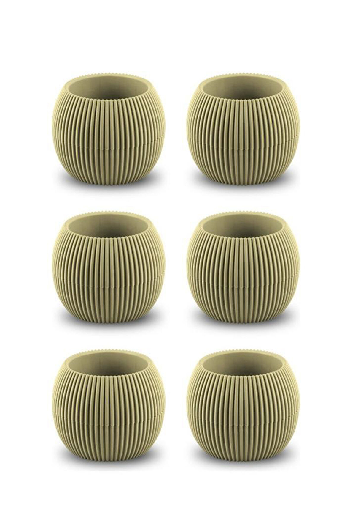 Omnipazar KRS-362 Plastik Mercan Kaktüs Saksı 0.35 Litre Soft Sarı 6 Adet