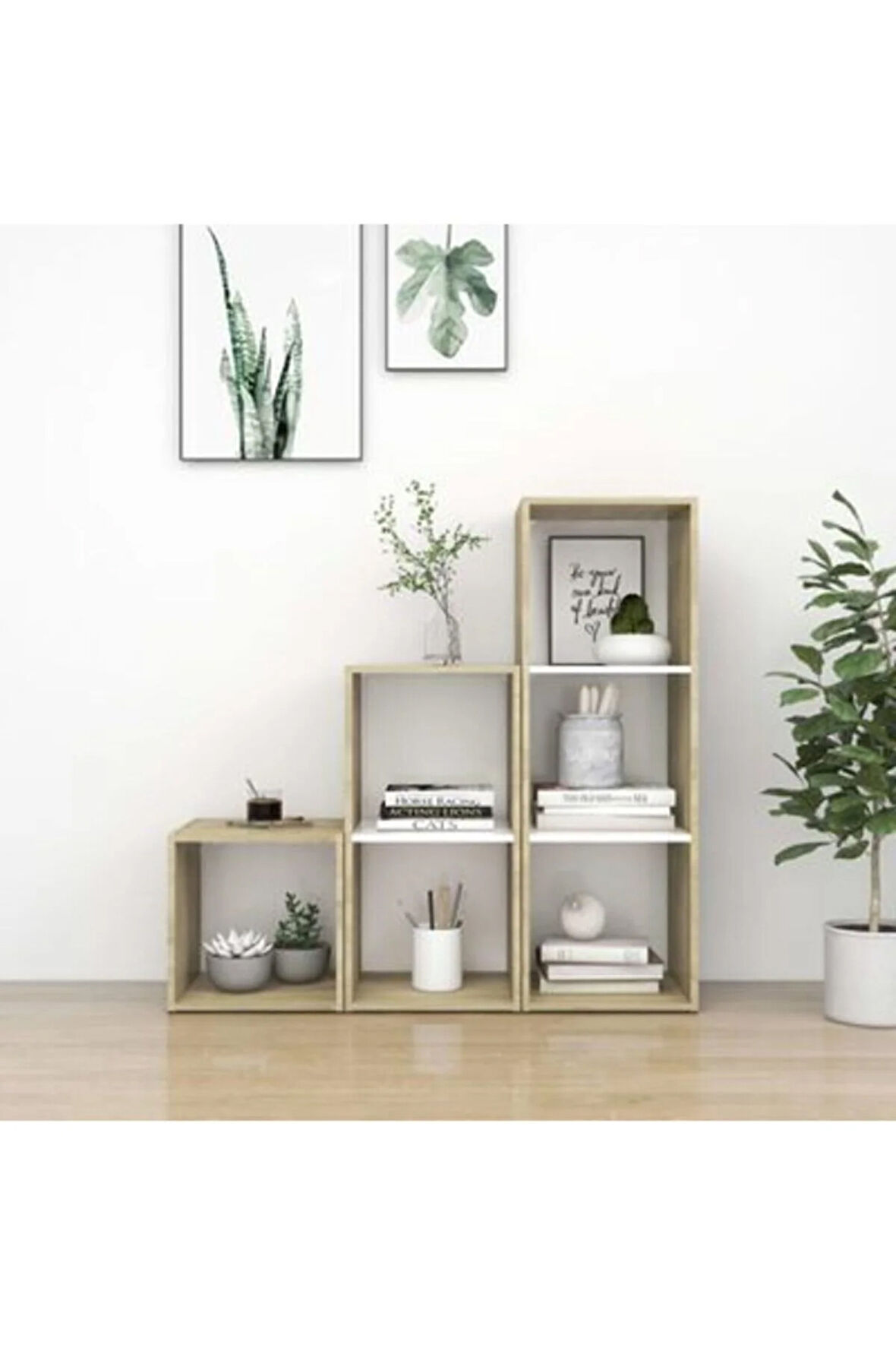 Tdesıgno Dilha -kitaplık-ofis Dolabı - Beyaz 6 Raflı 90 cm