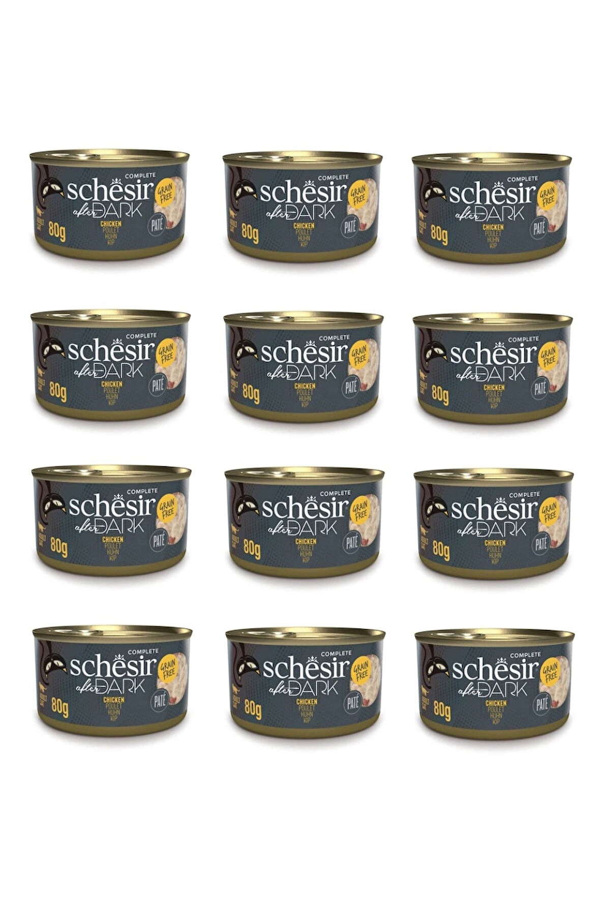 Schesir After Dark Pate Tavuklu Kedi Konserve 80 Gr. X 12 Adet