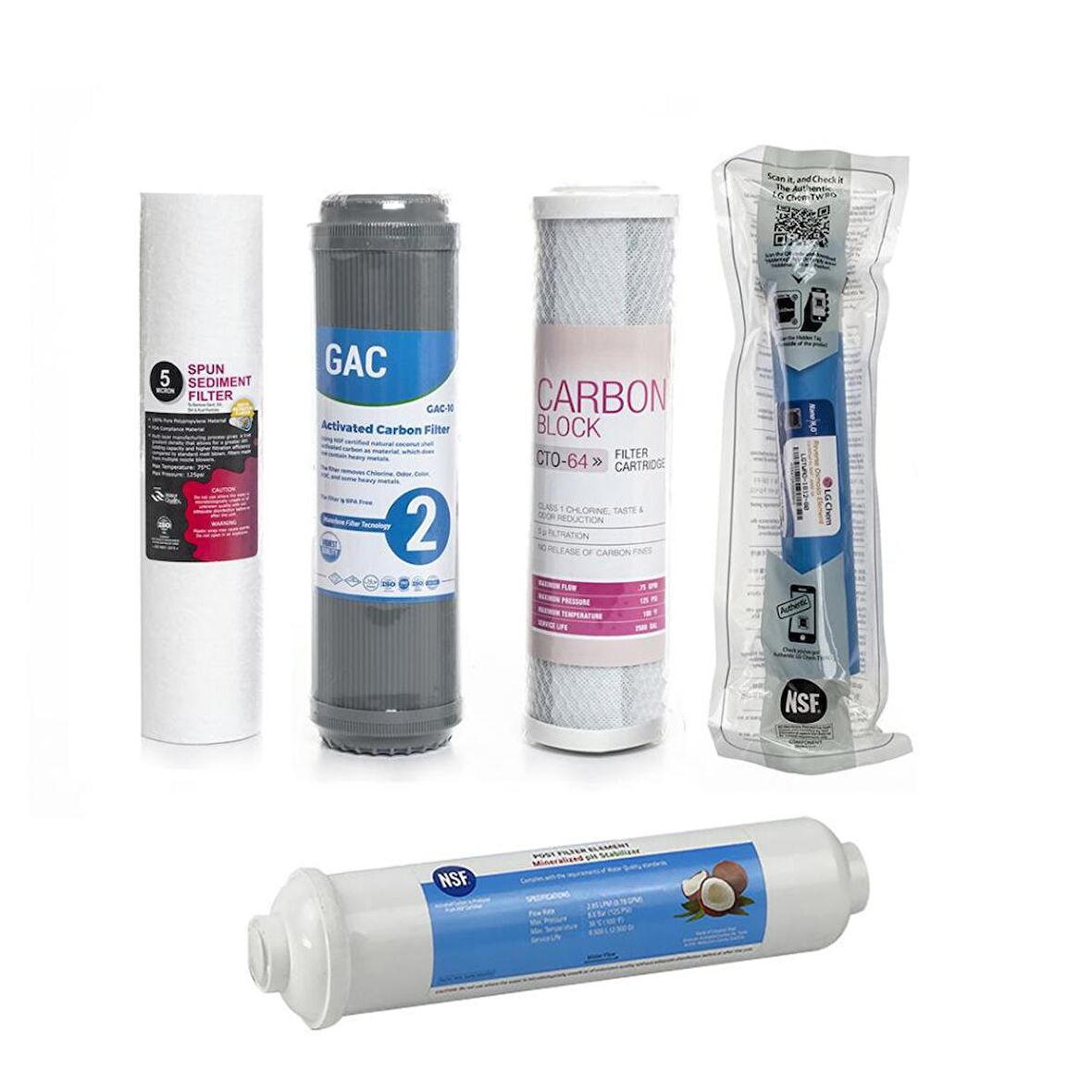 Sulook Açık Kasa Su Arıtma Cihazlarına Uyumlu 5'li Filtre Seti Lg Membranlı