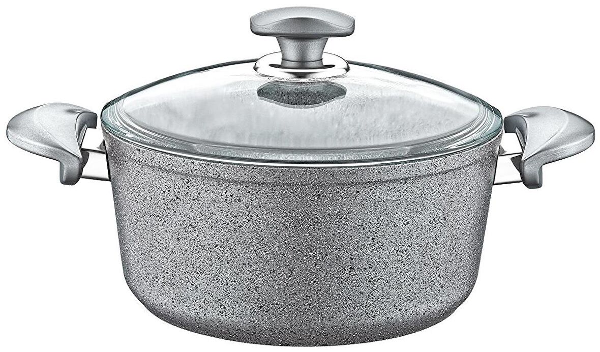 Oms Granit Derin Tencere Gri 20*11,5
