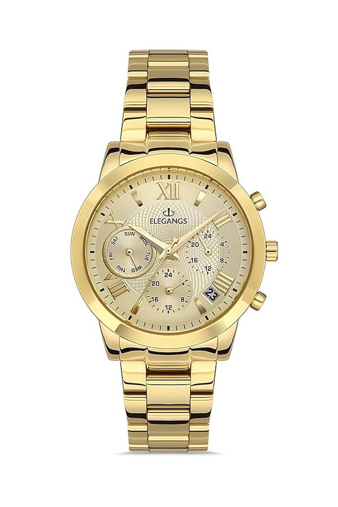 ELEGANGS EL2451.2 ALTIN KAPLAMA KADIN KOL SAATİ