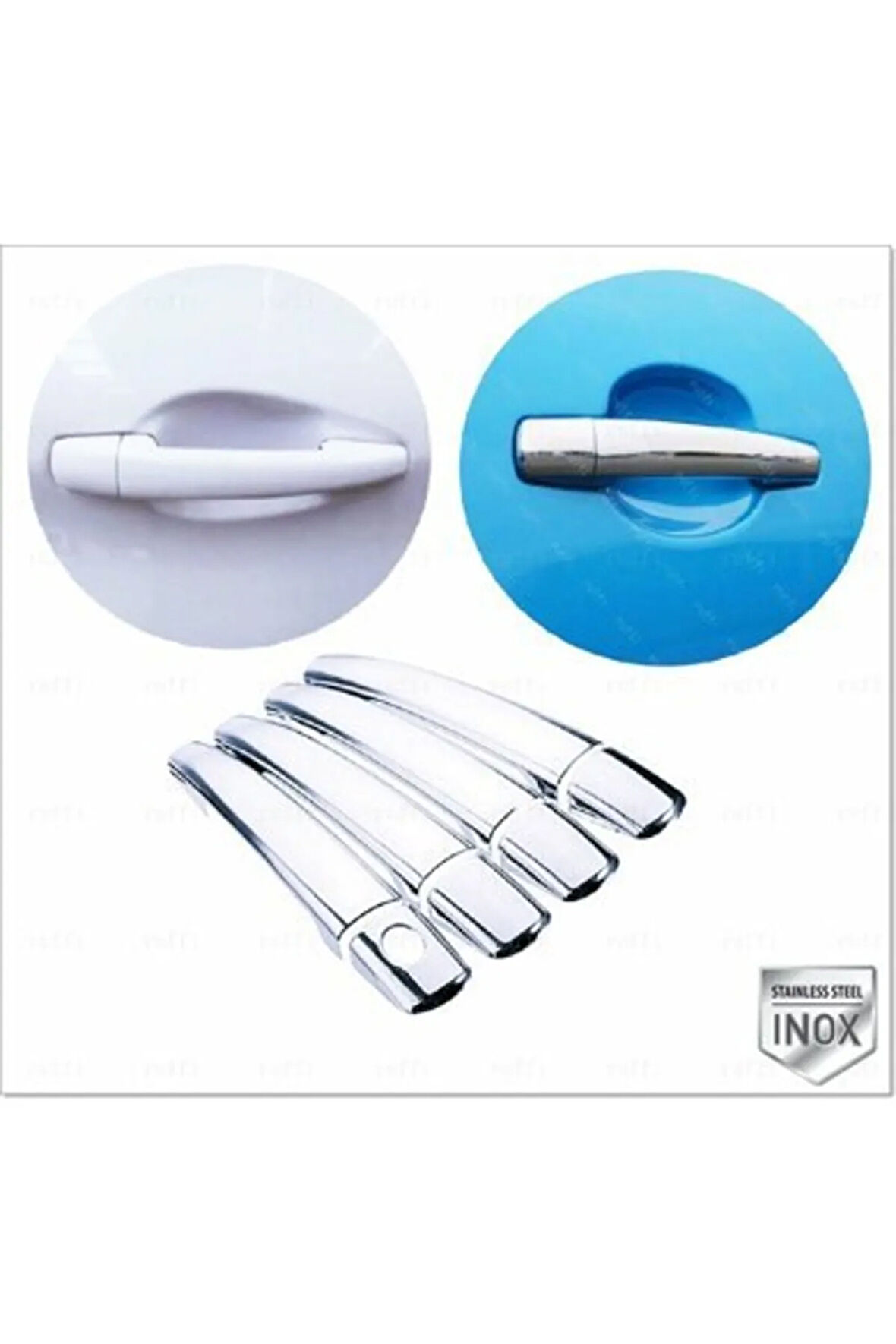 Peugeot 3008 Krom Kapı Kolu 4 Kapı 2009-2016 Paslanmaz Çelik Uyumlu