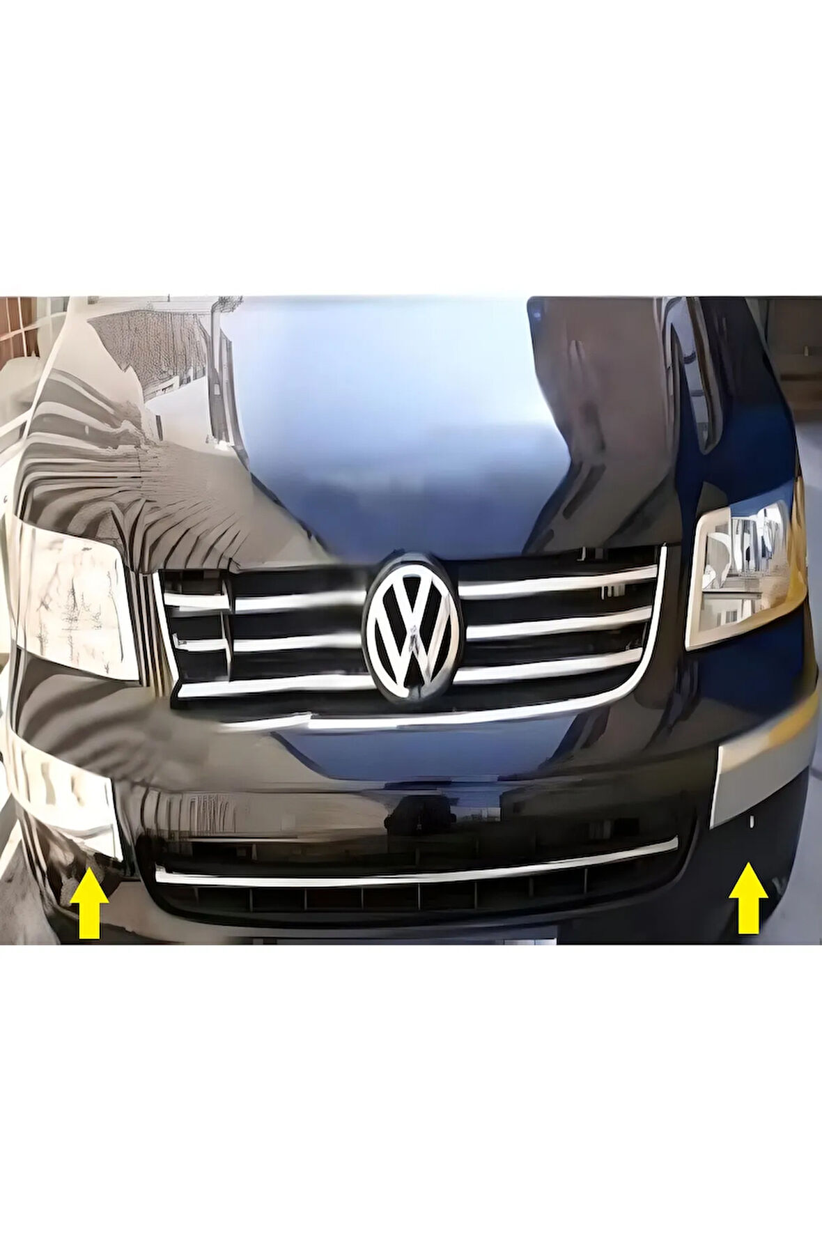 Vw T5 Transporter Krom Tampon Kaşı 2 Parça 2003-2010 Arası Paslanmaz Çelik