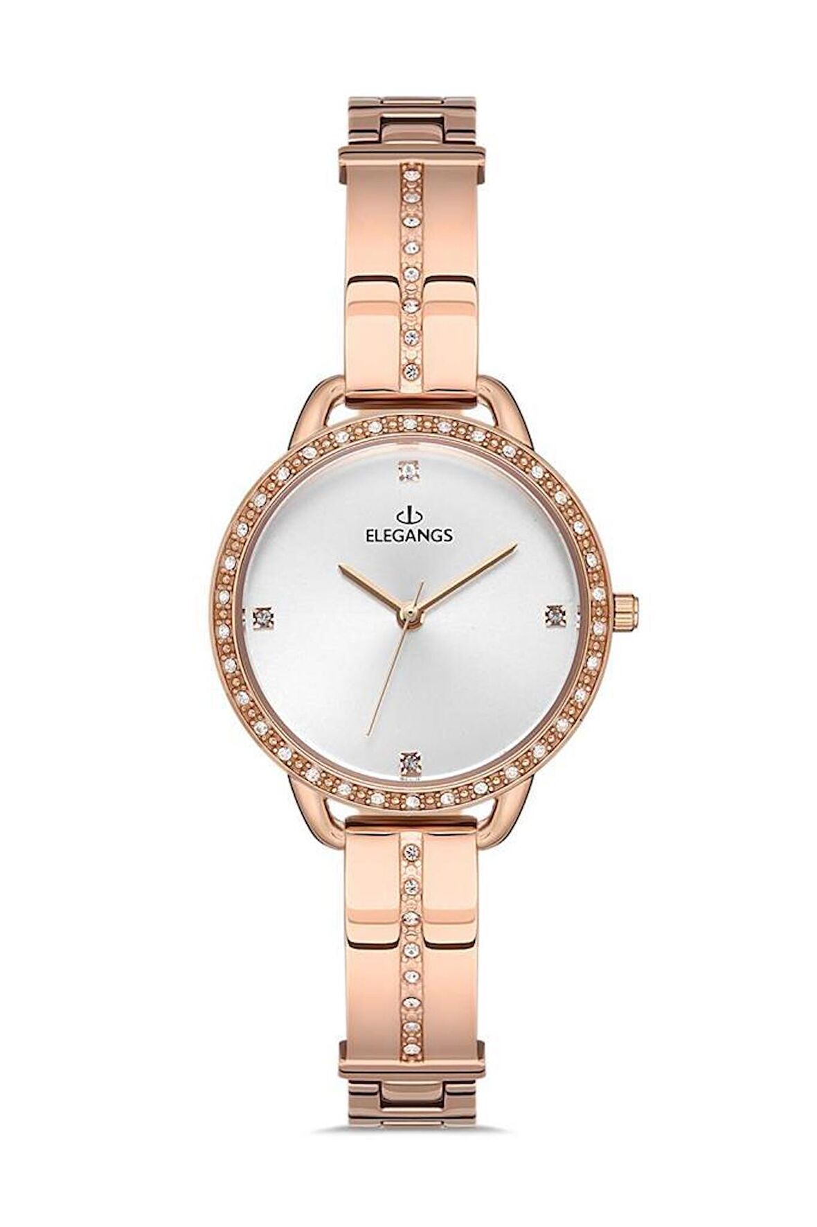 ELEGANGS EL2446.3 ROSE GOLD TAŞLI BAYAN KOL SAATİ