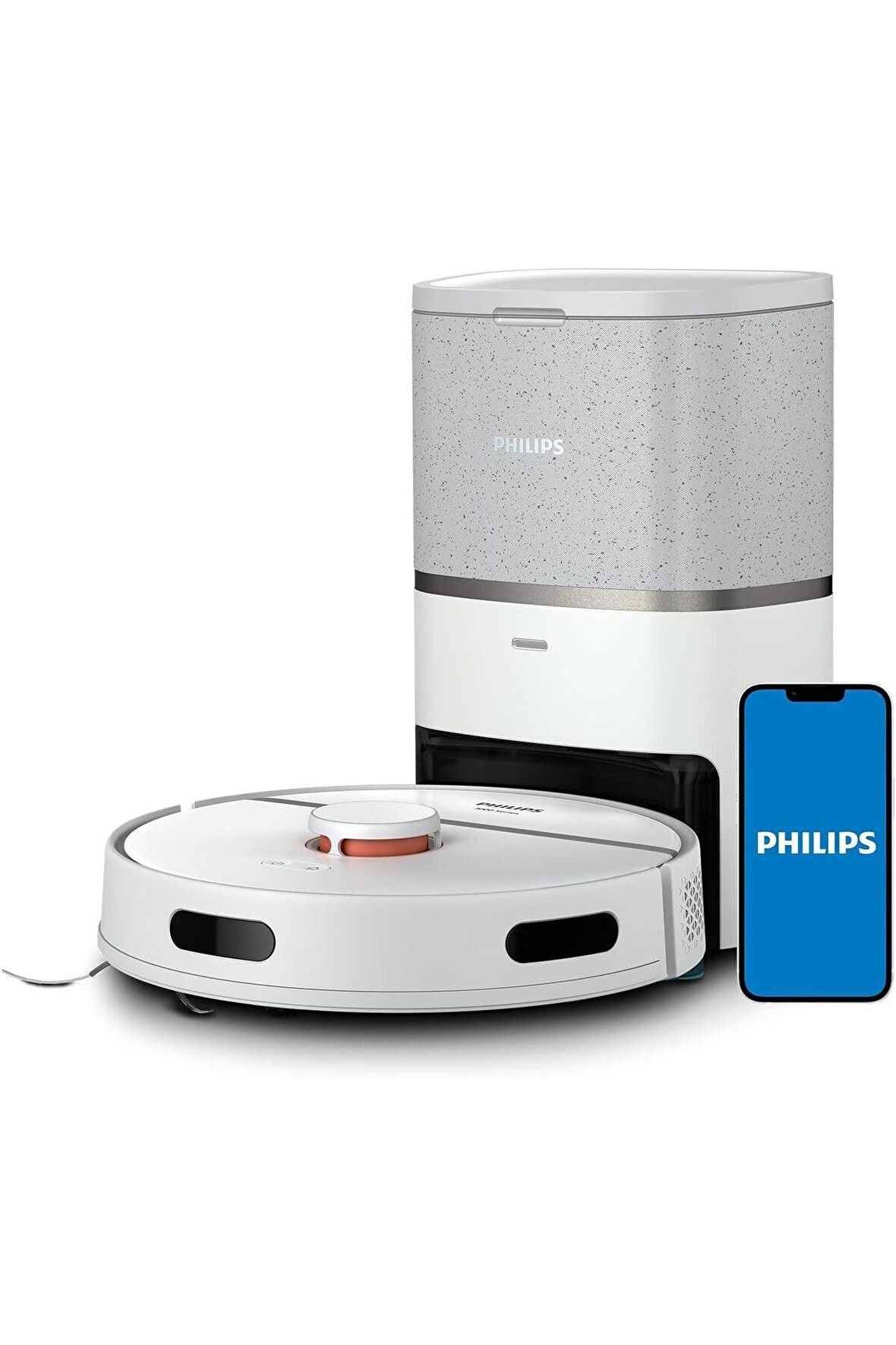 Philips HomeRun 3000 Serisi Aqua XU3110/02 Çöp İstasyonlu Beyaz Akıllı Robot Süpürge 